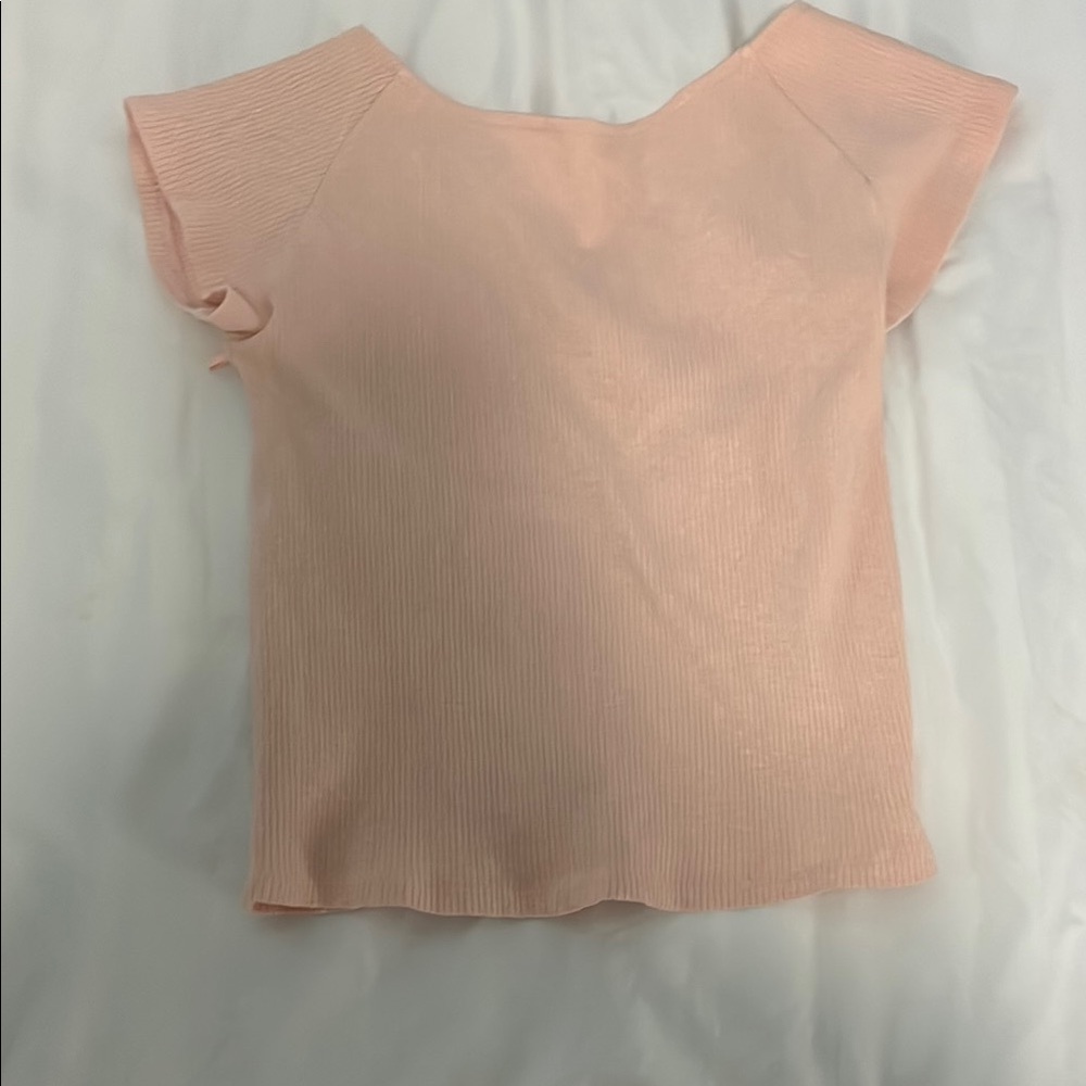 Aerie Orange Fitted Cap Sleeve T-Shirt
